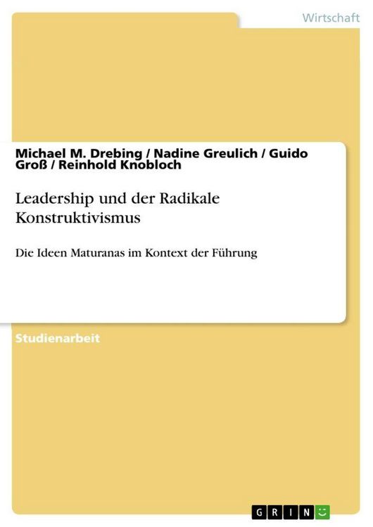 Produktbild: Leadership und der Radikale Konstruktivismus