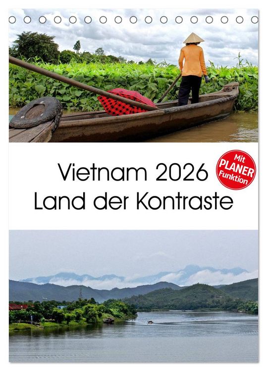 Produktbild: Vietnam 2026 Land der Kontraste (Tischkalender 2026 DIN A5 hoch), CALVENDO Monatskalender