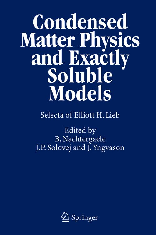 Produktbild: Condensed Matter Physics and Exactly Soluble Models