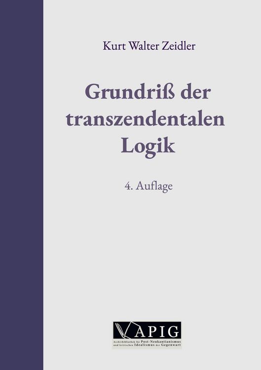 Produktbild: Grundri&szlig; der transzendentalen Logik