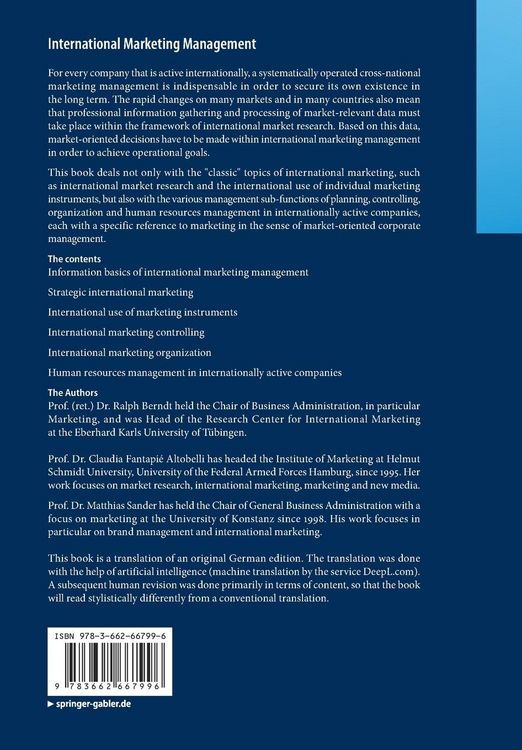 Produktbild: International Marketing Management