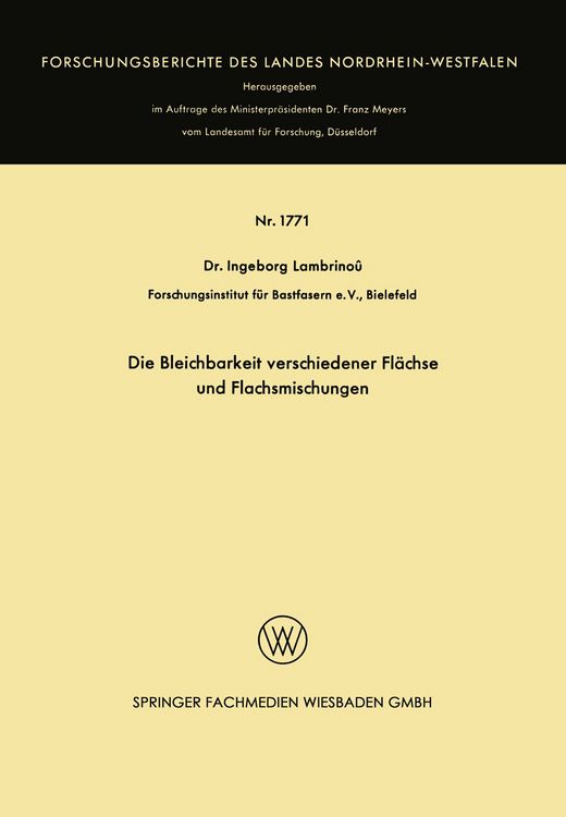 Produktbild: Die Bleichbarkeit verschiedener Fl&auml;chse und Flachsmischungen