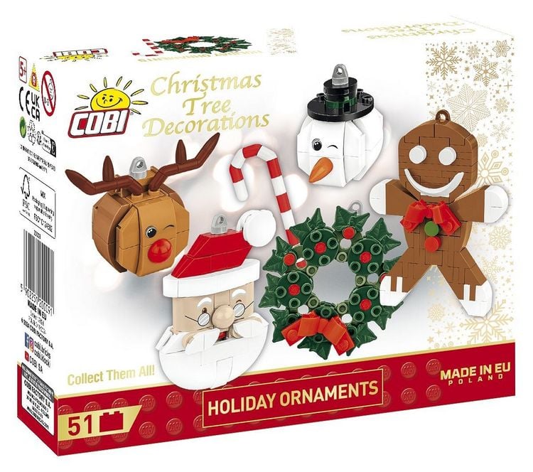Produktbild: COBI 20011 - Christbaumschmuck - Feiertagsornamente, Bausatz, 51 Klemmbausteine