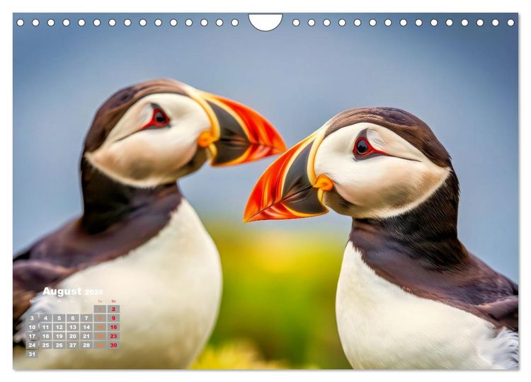 Produktbild: Tieftaucher Papageitaucher (Wandkalender 2026 DIN A4 quer), CALVENDO Monatskalender