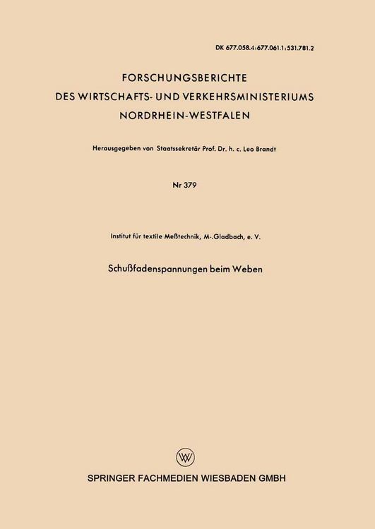 Produktbild: Schu&szlig;fadenspannungen beim Weben