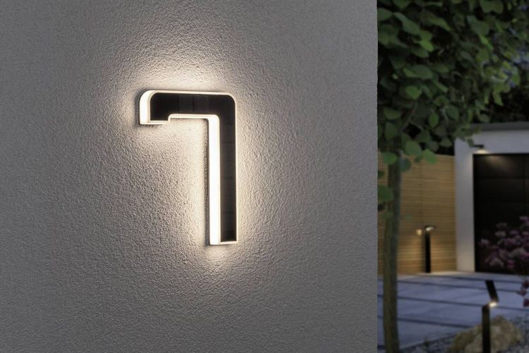 Produktbild: Paulmann 79848 Solar-Hausnummernleuchte 0.20W Warmwei&szlig; Schwarz