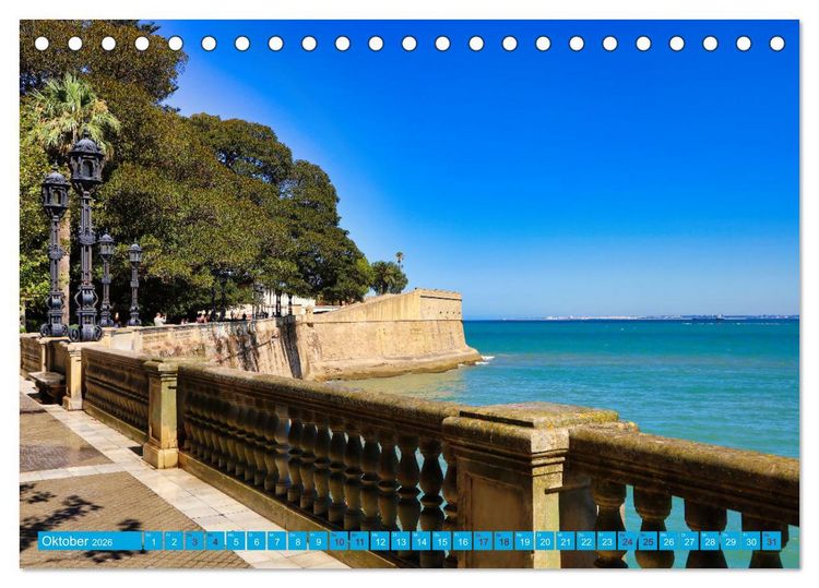 Produktbild: C&aacute;diz Sp&uuml;re die frische Meeresbrise (Tischkalender 2026 DIN A5 quer), CALVENDO Monatskalender