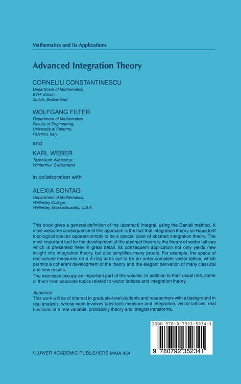 Produktbild: Advanced Integration Theory