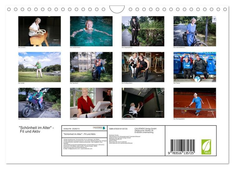 Produktbild: "Sch&ouml;nheit im Alter" - Fit und Aktiv (Wandkalender 2026 DIN A4 quer), CALVENDO Monatskalender