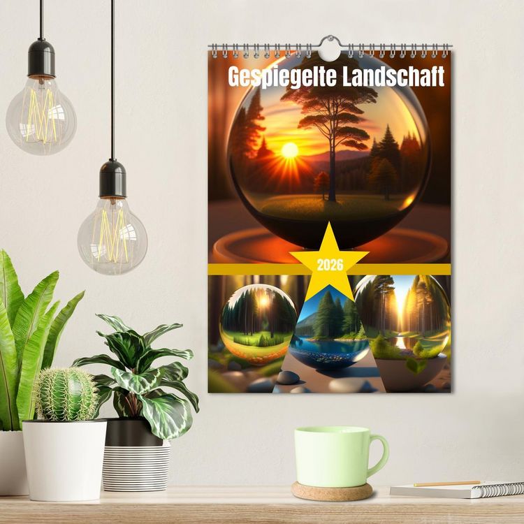 Produktbild: Gespiegelte Landschaft (Wandkalender 2026 DIN A4 hoch), CALVENDO Monatskalender