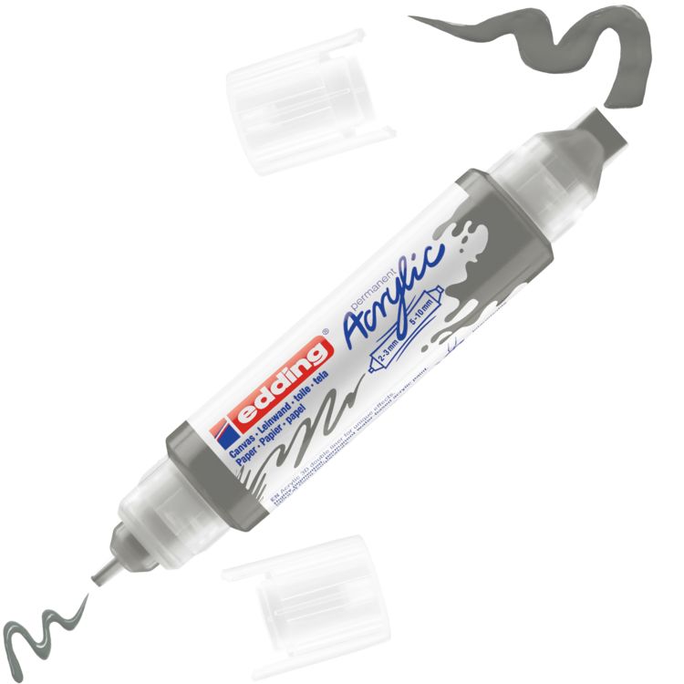 Produktbild: edding Acryl Double Liner 5400 anthrazit 2-3mm/5-10mm