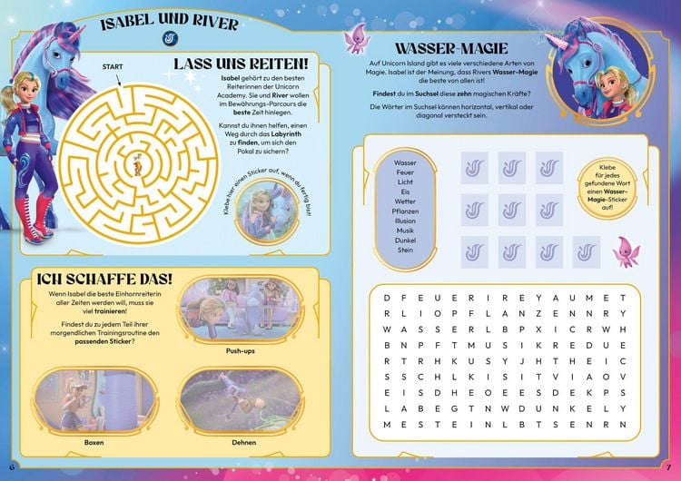 Produktbild: Unicorn Academy &ndash; R&auml;tselspa&szlig; mit Stickern