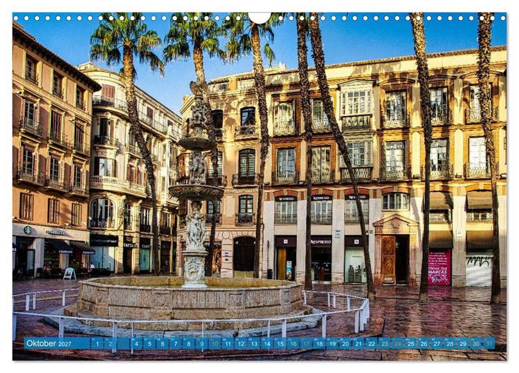 Produktbild: Malaga Highlights der Stadt an der Costa del Sol (Wandkalender 2027 DIN A3 quer), CALVENDO Monatskalender