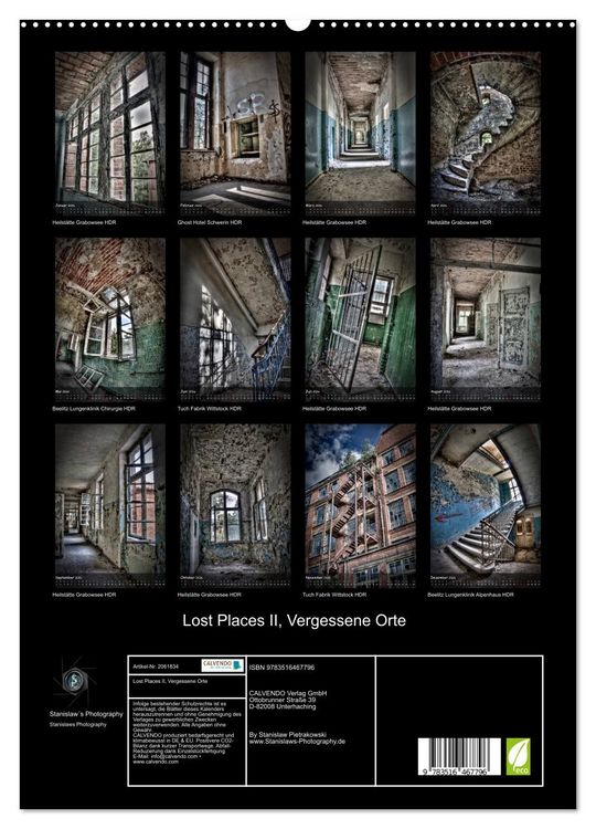Produktbild: Lost Places II, Vergessene Orte (hochwertiger Premium Wandkalender 2026 DIN A2 hoch), Kunstdruck in Hochglanz