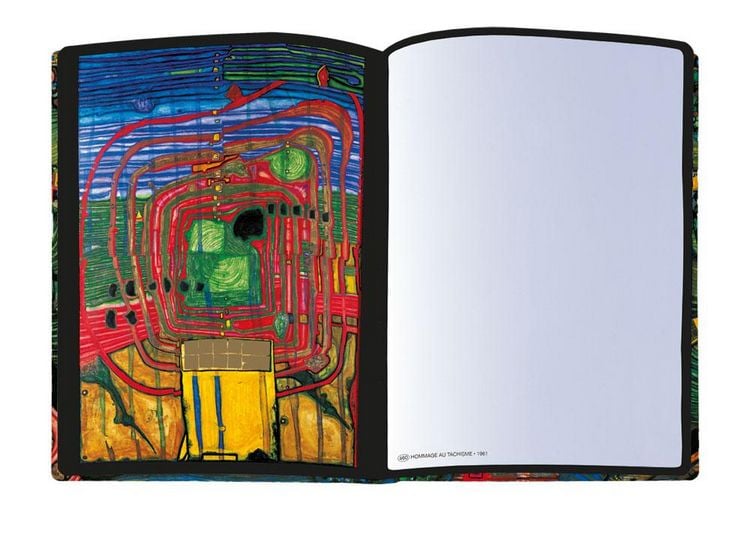 Produktbild: Hundertwasser Notizbuch (Gr&uuml;ne Stadt)