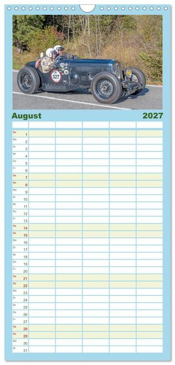 Produktbild: Familienplaner 2027 - Faszination Jochpassrennen mit 5 Spalten (Wandkalender, 21 x 45 cm) CALVENDO