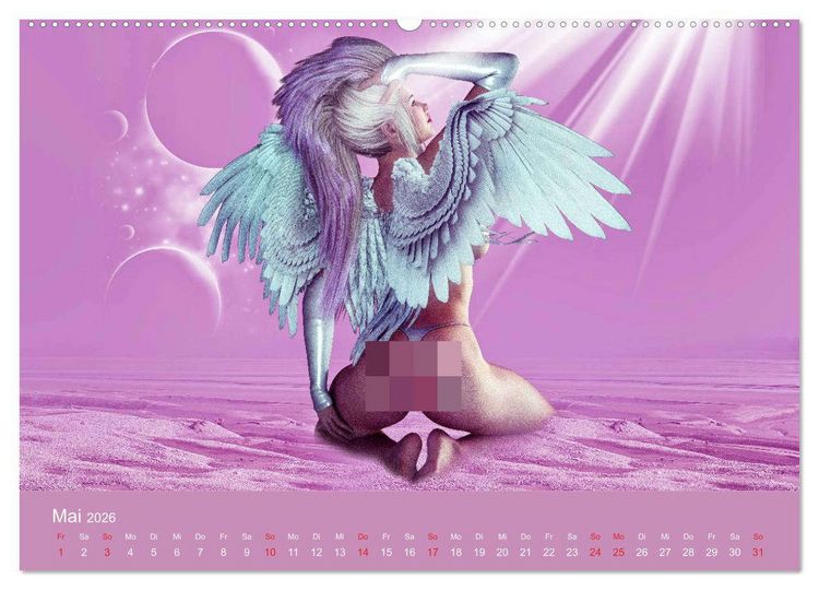 Produktbild: Engel der Verf&uuml;hrung - Mythologie als Akt (Wandkalender 2026 DIN A2 quer), CALVENDO Monatskalender