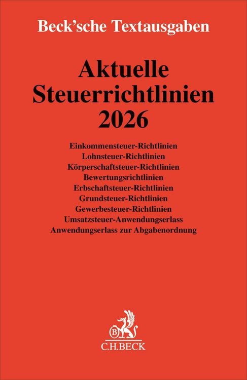 Produktbild: Aktuelle Steuerrichtlinien 2026