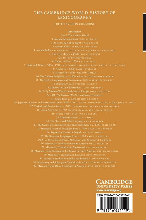 Produktbild: The Cambridge World History of Lexicography