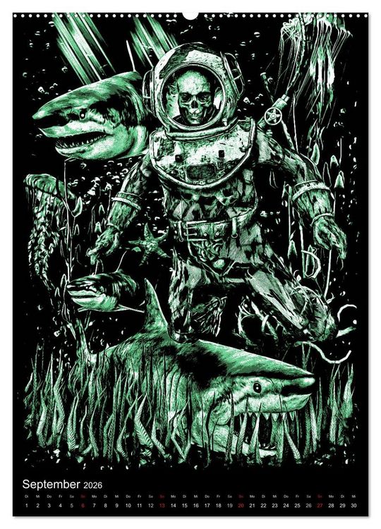 Produktbild: BLOODBOY/DARK ILLUSTRATION (Wandkalender 2026 DIN A2 hoch), CALVENDO Monatskalender