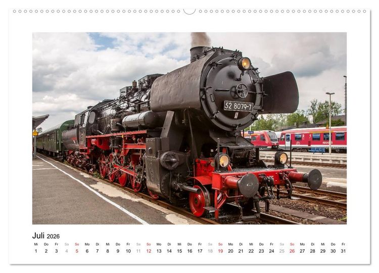 Produktbild: Unter Dampf - Dampflokromantik (Wandkalender 2026 DIN A2 quer), CALVENDO Monatskalender
