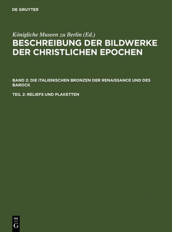 Produktbild: Reliefs und Plaketten