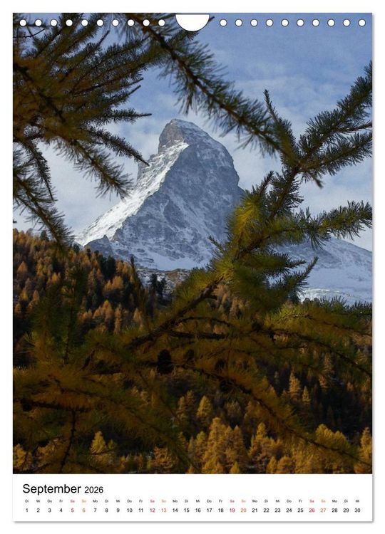 Produktbild: Horu Matterhorn im Hochformat (Wandkalender 2026 DIN A4 hoch), CALVENDO Monatskalender