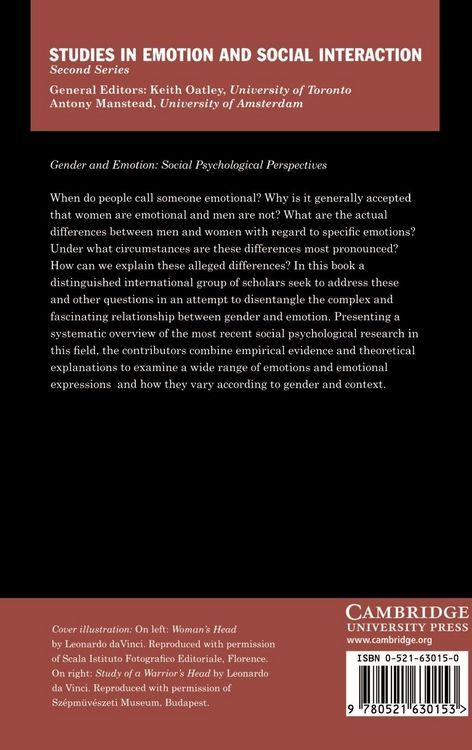 Produktbild: Gender and Emotion