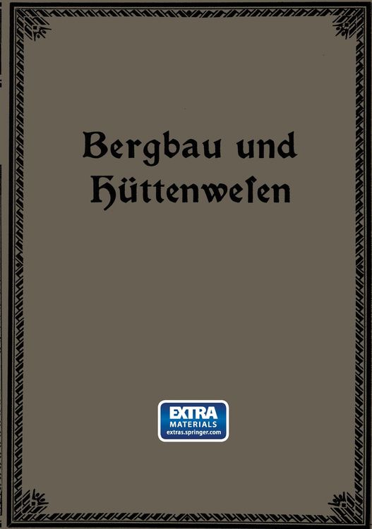 Produktbild: Bergbau und H&uuml;ttenwesen