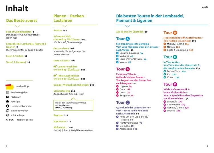 Produktbild: MARCO POLO Camper Guide Lombardei, Piemont & Ligurien