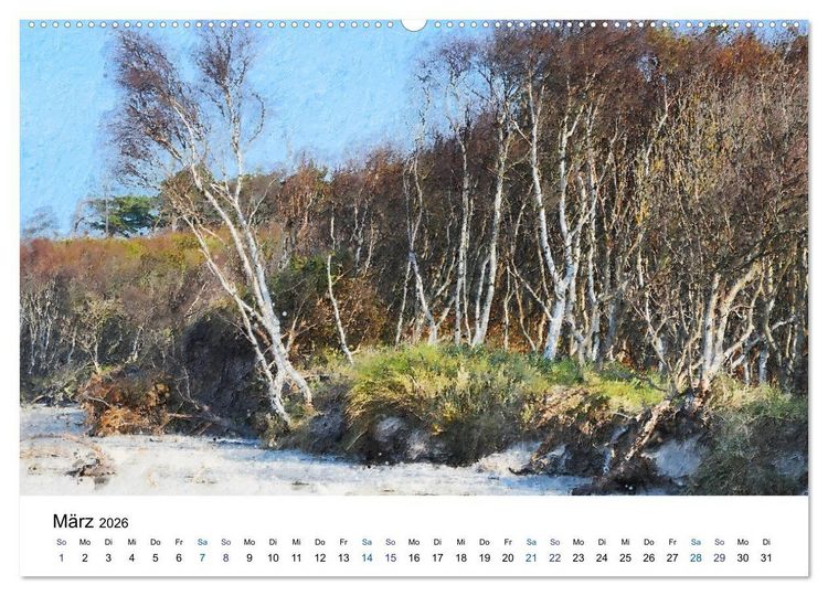 Produktbild: Landschaften auf dem Dar&szlig; in &Ouml;lfarben (Wandkalender 2026 DIN A2 quer), CALVENDO Monatskalender