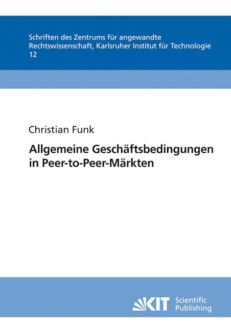 Produktbild: Allgemeine Gesch&auml;ftsbedingungen in Peer-to-Peer-M&auml;rkten
