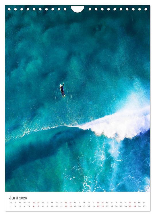 Produktbild: Surfen - Auf der perfekten Welle. (Wandkalender 2026 DIN A4 hoch), CALVENDO Monatskalender