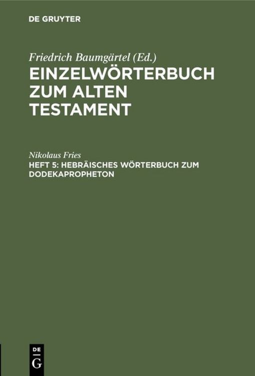 Produktbild: Hebr&auml;isches W&ouml;rterbuch zum Dodekapropheton