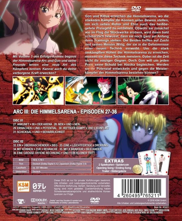 HUNTER×HUNTER Volume 3 DVD 51nbGR5kIPL._UF894,1000_QL80_.jpg