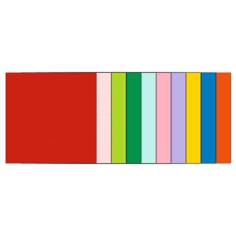 Produktbild: URSUS Falten Faltbl&auml;tter intensiv, Plakatkarton, 65 g/m&sup2;, 20 x 20 cm, 100 Blatt sortiert
