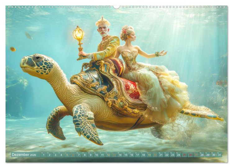 Produktbild: Opulente Unterwasserromanzen (Wandkalender 2026 DIN A2 quer), CALVENDO Monatskalender