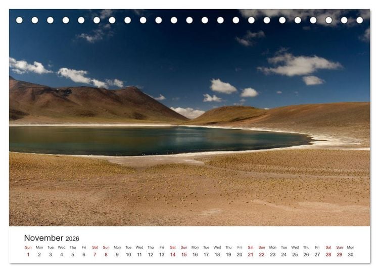 Produktbild: A quick trip to Argentina and Chile (Desk Calendar 2026 DIN A5 landscape), CALVENDO 12 Month DeskCalendar