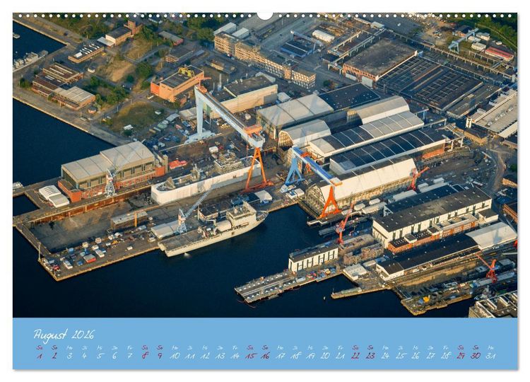 Produktbild: Kiel aus der Luft - Die Stadt an der F&ouml;rde aus dem Ballon fotografiert (Wandkalender 2026 DIN A2 quer), CALVENDO Monatskalender