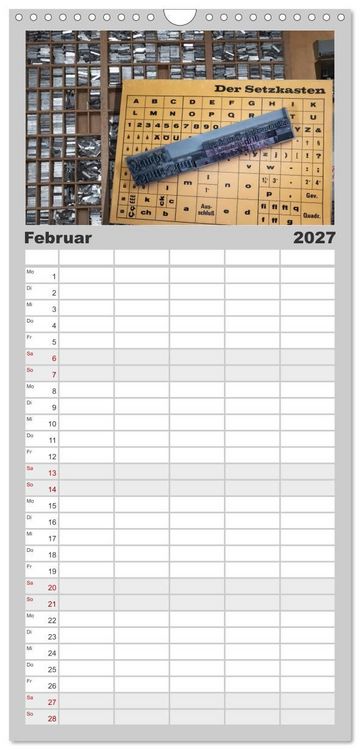 Produktbild: Familienplaner 2027 - Auf Guttenbergs Spuren mit 5 Spalten (Wandkalender, 21 x 45 cm) CALVENDO