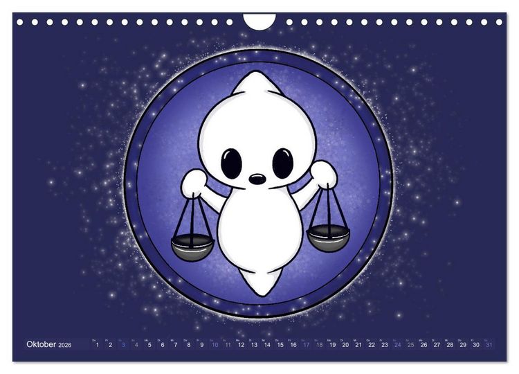 Produktbild: Geister Sternzeichen (Wandkalender 2026 DIN A4 quer), CALVENDO Monatskalender