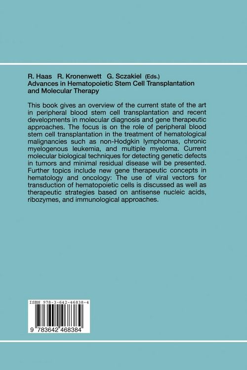 Produktbild: Advances in Hematopoietic Stem Cell Transplantation and Molecular Therapy
