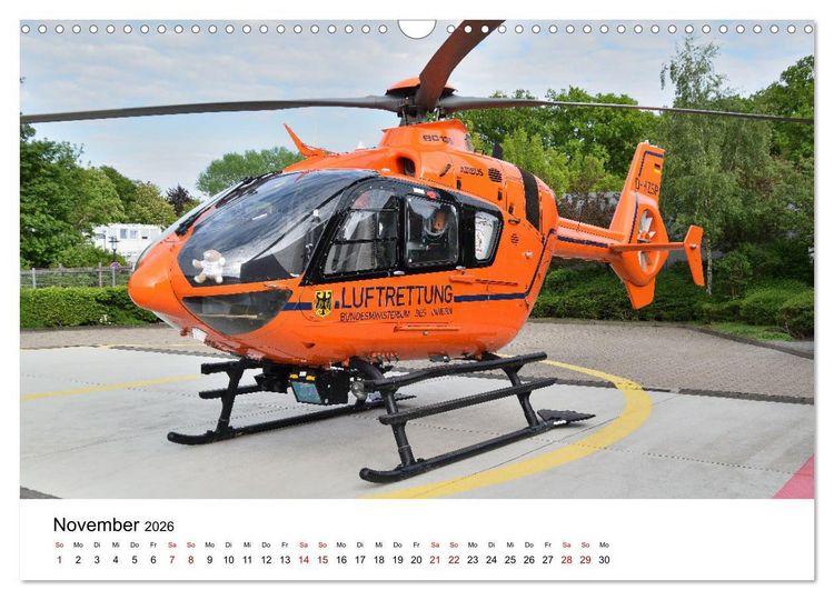Produktbild: Rettungshubschrauber in Action (Wandkalender 2026 DIN A3 quer), CALVENDO Monatskalender