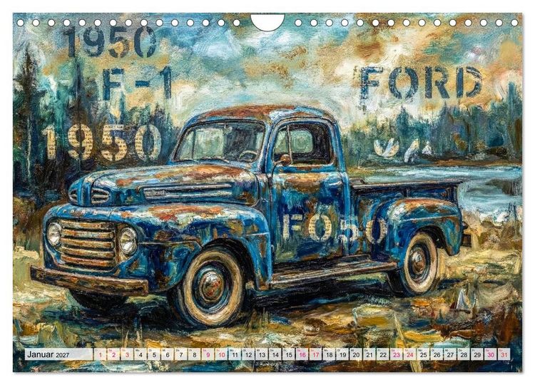 Produktbild: Patina und PS (Wandkalender 2027 DIN A4 quer), CALVENDO Monatskalender