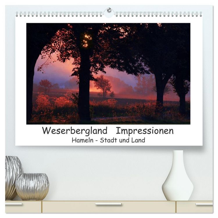 Produktbild: Weserbergland Impressionen (hochwertiger Premium Wandkalender 2026 DIN A2 quer), Kunstdruck in Hochglanz