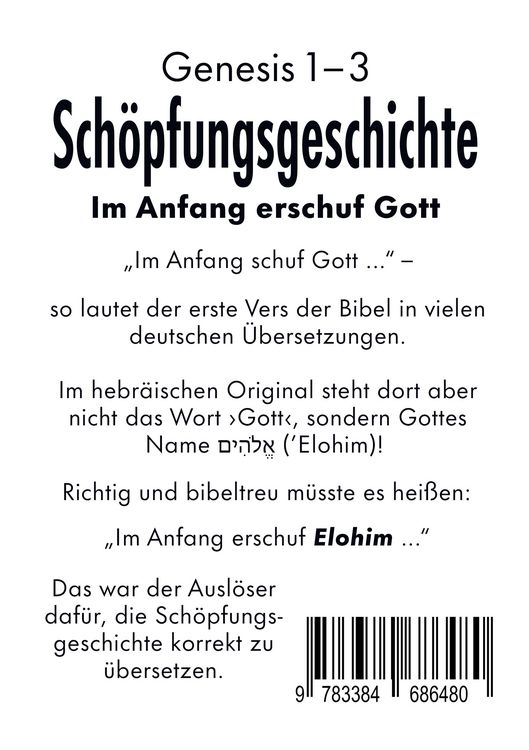 Produktbild: Sch&ouml;pfungsgeschichte