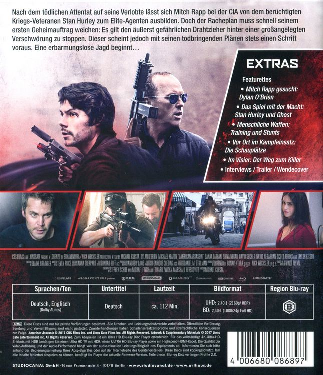 Produktbild: American Assassin (4K Ultra HD) (+ Blu-ray 2D)