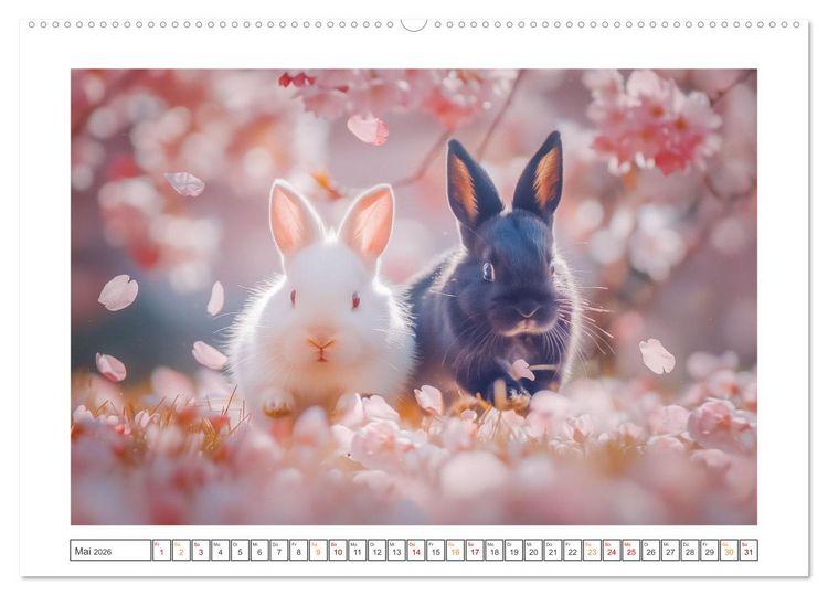 Produktbild: Lustige Hasengeschichten (Wandkalender 2026 DIN A2 quer), CALVENDO Monatskalender