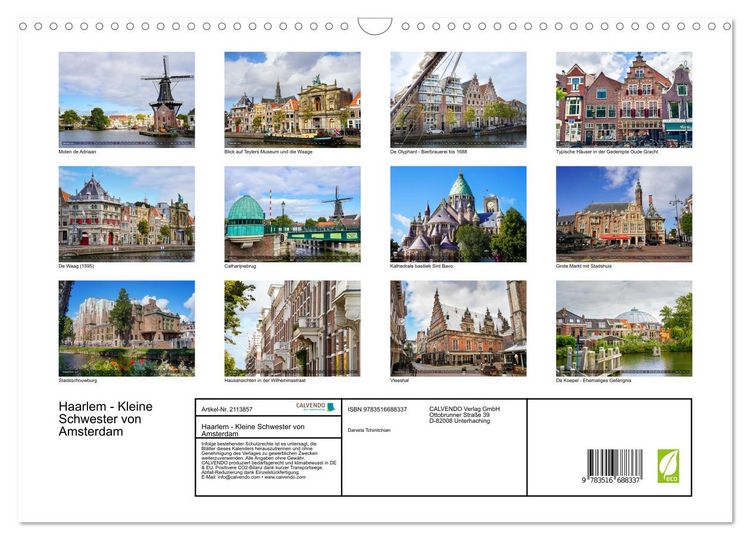 Produktbild: Haarlem - Kleine Schwester von Amsterdam (Wandkalender 2026 DIN A3 quer), CALVENDO Monatskalender