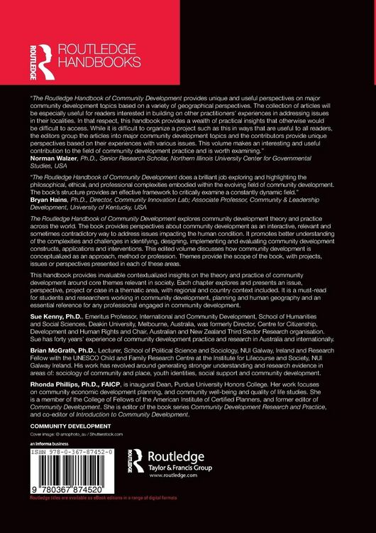 Produktbild: The Routledge Handbook of Community Development